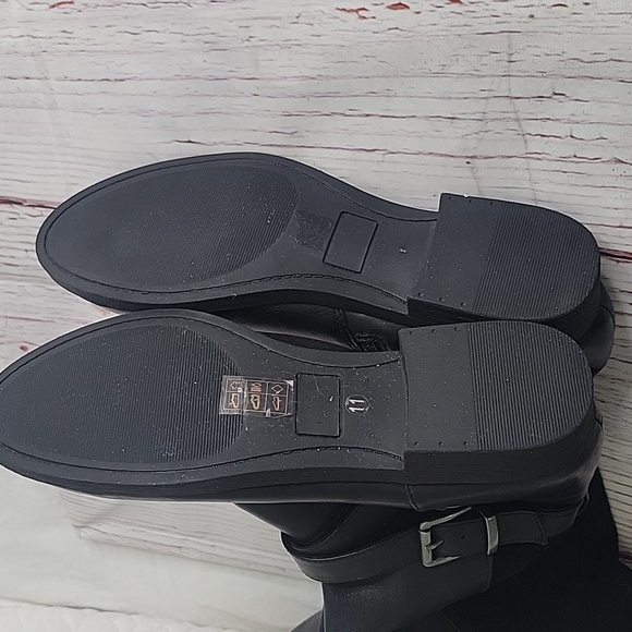 SOLE SOCIETY Black Leather and Suede Tall Boots Size 11 - Picture 10 of 11